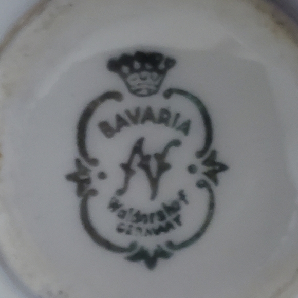 Vntg Bavarian Blue 💙 Gentian Flower 2 1/2" Bud Vase Toothpick Holder Germany - Picture 12 of 13